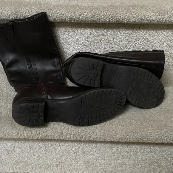 LAUREN RALPH LAUREN SHOES/ RALPH LAUREN SARIAH/KNEE HIGH LEATHER BOOTS/ BROWN/7M - Picture 4 of 6